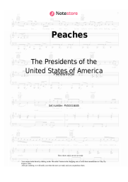 Sheet music, chords The Presidents of the United States of America - Peaches