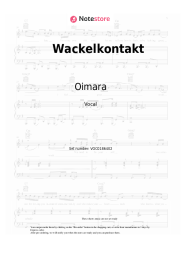 Sheet music, chords Oimara - Wackelkontakt