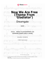 Sheet music, chords Dreamgate - Now We Are Free (Theme From 'Gladiator')