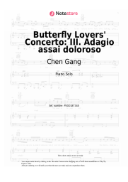 Sheet music, chords Chen Gang, He Zhanhao - Butterfly Lovers' Concerto: III. Adagio assai doloroso