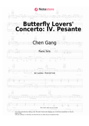 Sheet music, chords Chen Gang, He Zhanhao - Butterfly Lovers' Concerto: IV. Pesante