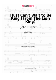 Sheet music, chords JD McCrary, Shahadi Wright Joseph, John Oliver - I Just Can't Wait to Be King (From The Lion King)