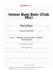 Sheet music, chords Partyfloor - Immer Bum Bum (Club Mix)