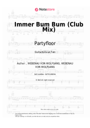 Sheet music, chords Partyfloor - Immer Bum Bum (Club Mix)