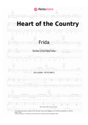 Sheet music, chords Frida - Heart of the Country