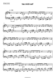 Sheet music, chords Zartmann - tau mich auf