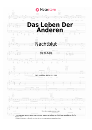 Sheet music, chords Nachtblut - Das Leben Der Anderen