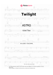 Sheet music, chords ASTRO - Twilight