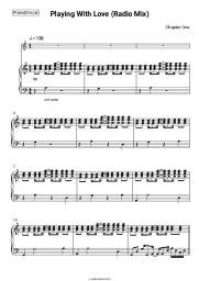Sheet music, chords Chapter One - Playing With Love (Radio Mix)