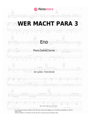 Sheet music, chords Eno, DARDAN, Daniel Slump - WER MACHT PARA 3