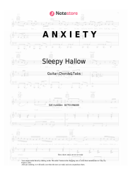 Sheet music, chords Sleepy Hallow, Doechii - ANXIETY