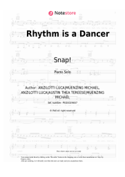 Sheet music, chords Snap! - Rhythm is a Dancer