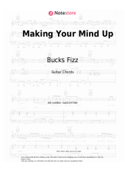 Sheet music, chords Bucks Fizz - Making Your Mind Up