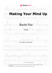 Sheet music, chords Bucks Fizz - Making Your Mind Up