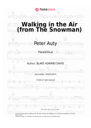 Sheet music, chords Peter Auty - Walking in the Air (from The Snowman)