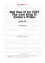 Sheet music, chords Lebo M. - Not One of Us (OST The Lion King II: Simba's Pride)