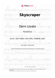 Sheet music, chords Demi Lovato - Skyscraper