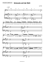 Sheet music, chords LOTTE - Schönste zeit der Welt