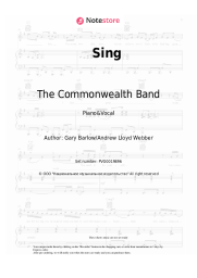 Sheet music, chords Gary Barlow, The Commonwealth Band - Sing