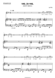 Sheet music, chords LOTTE - VIEL ZU VIEL (NICHT GENUG)