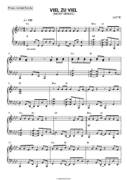 Sheet music, chords LOTTE - VIEL ZU VIEL (NICHT GENUG)