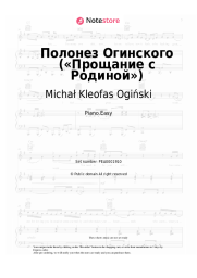Sheet music, chords Michał Kleofas Ogiński - Polonaise Oginsky
