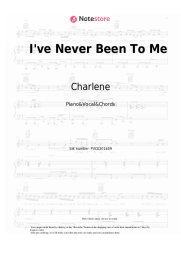 Sheet music, chords Charlene - I've Never Been To Me