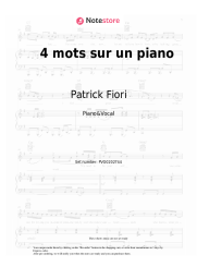 undefined Patrick Fiori - 4 mots sur un piano