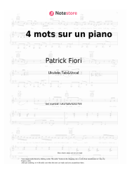 undefined Patrick Fiori - 4 mots sur un piano