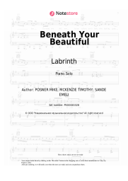 Sheet music, chords Labrinth - Beneath Your Beautiful