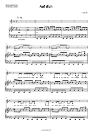 Sheet music, chords LOTTE - Auf dich