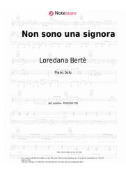 Sheet music, chords Loredana Bertè - Non sono una signora