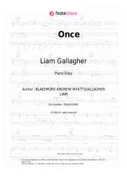 Sheet music, chords Liam Gallagher - Once