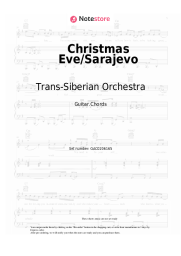 Sheet music, chords Trans-Siberian Orchestra - Christmas Eve/Sarajevo 12/24