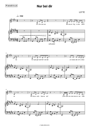 Sheet music, chords LOTTE - Nur bei dir
