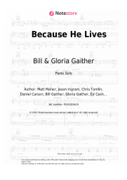 Sheet music, chords Bill & Gloria Gaither - Because He Lives