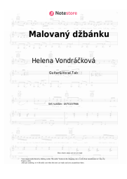 Sheet music, chords Helena Vondráčková - Malovaný džbánku