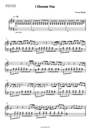 Sheet music, chords Forest Blakk - I Choose You