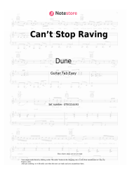 Sheet music, chords Dune - Can’t Stop Raving