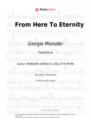 Sheet music, chords Giorgio Moroder - From Here To Eternity