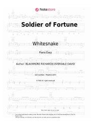 Sheet music, chords Whitesnake - Soldier of Fortune