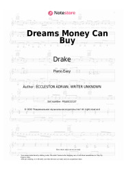 Sheet music, chords Drake - Dreams Money Can Buy