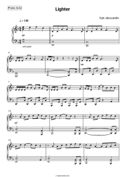 Sheet music, chords Kyle Alessandro - Lighter