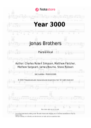 Sheet music, chords Jonas Brothers - Year 3000