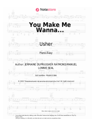 Sheet music, chords Usher - You Make Me Wanna...