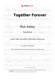 Sheet music, chords Rick Astley - Together Forever