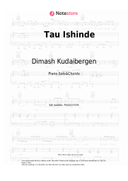 Sheet music, chords Dimash Kudaibergen - Tau Ishinde
