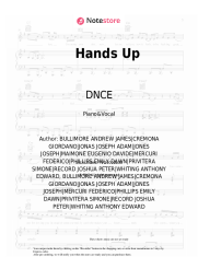 Sheet music, chords Merk & Kremont, DNCE - Hands Up