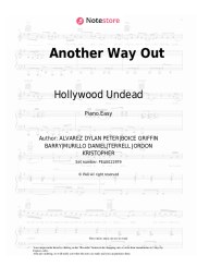 Sheet music, chords Hollywood Undead - Another Way Out