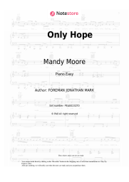 Sheet music, chords Mandy Moore - Only Hope